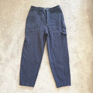 Alex Mill Phoebe Navy Blue Utility Carpenter Pants Women 12 Workwear Minimal